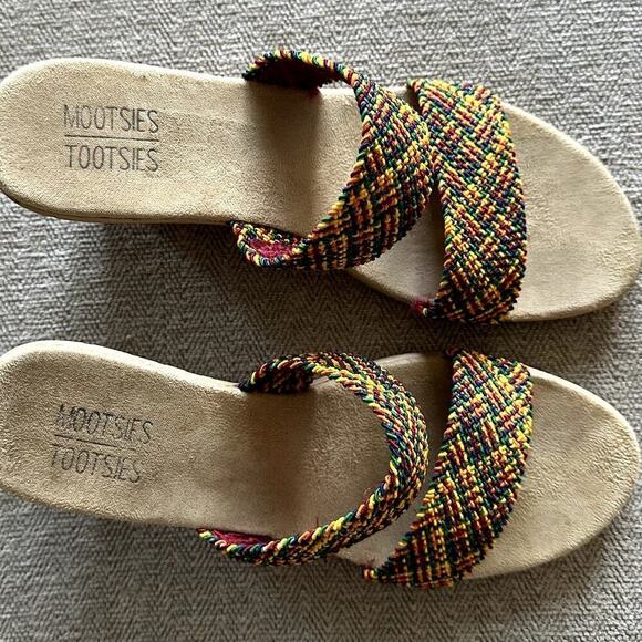 Mootsies Tootsies Women Woven Platform Sandals Reggae Rasta Festival Size 9 - Picture 3 of 5